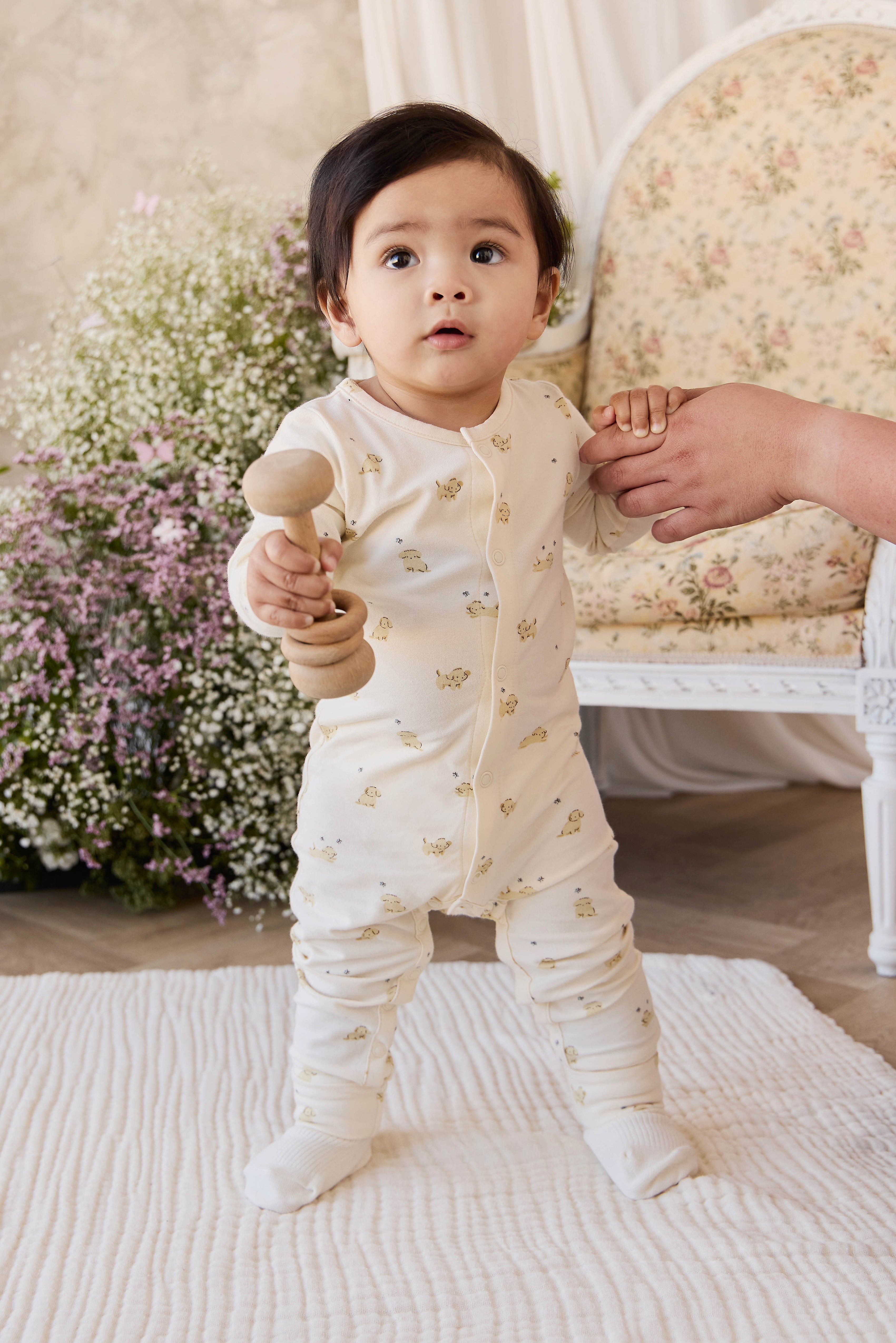 Organic Cotton Trey Onepiece - Playful Honey