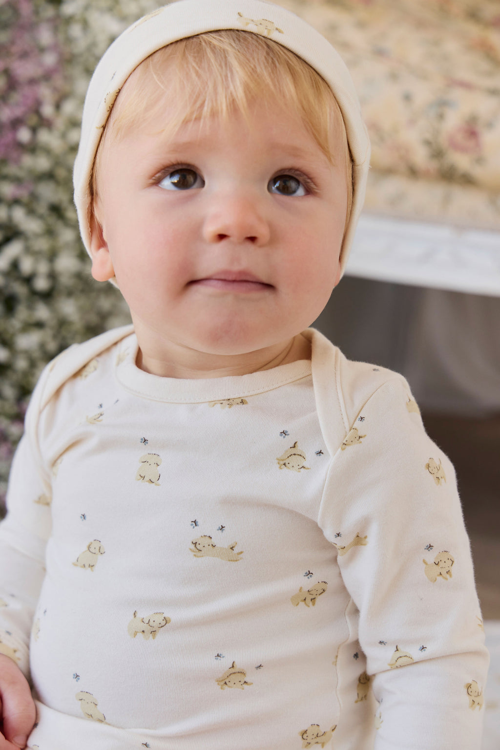 Organic Cotton Cassius Long Sleeve Bodysuit - Playful Honey