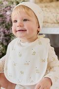 Organic Cotton Bib - Playful Honey