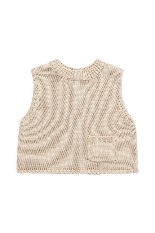 Drew Knit Vest - Vintage Linen