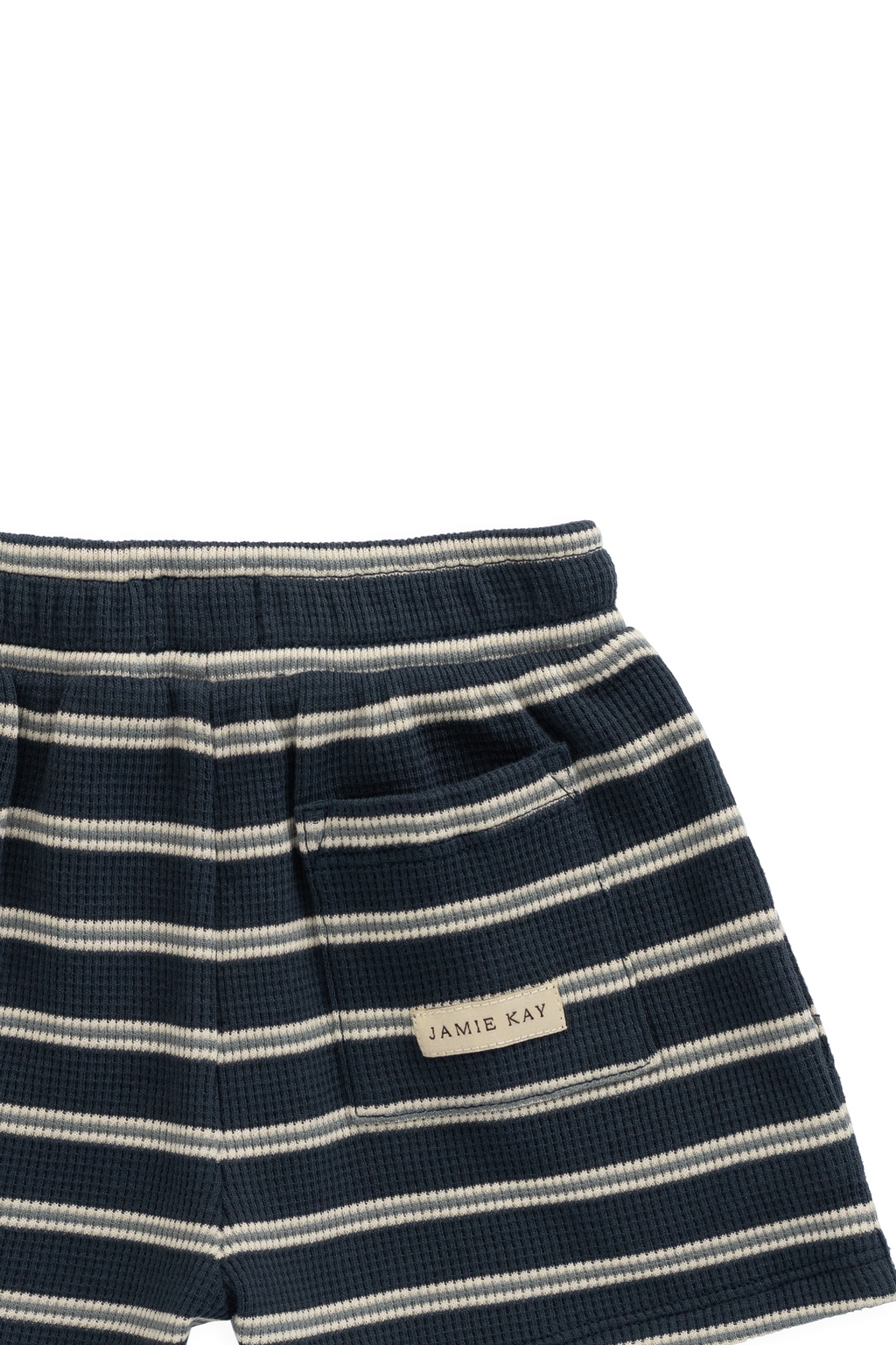 Organic Cotton Waffle Leith Short - Dreamer Stripe Captain
