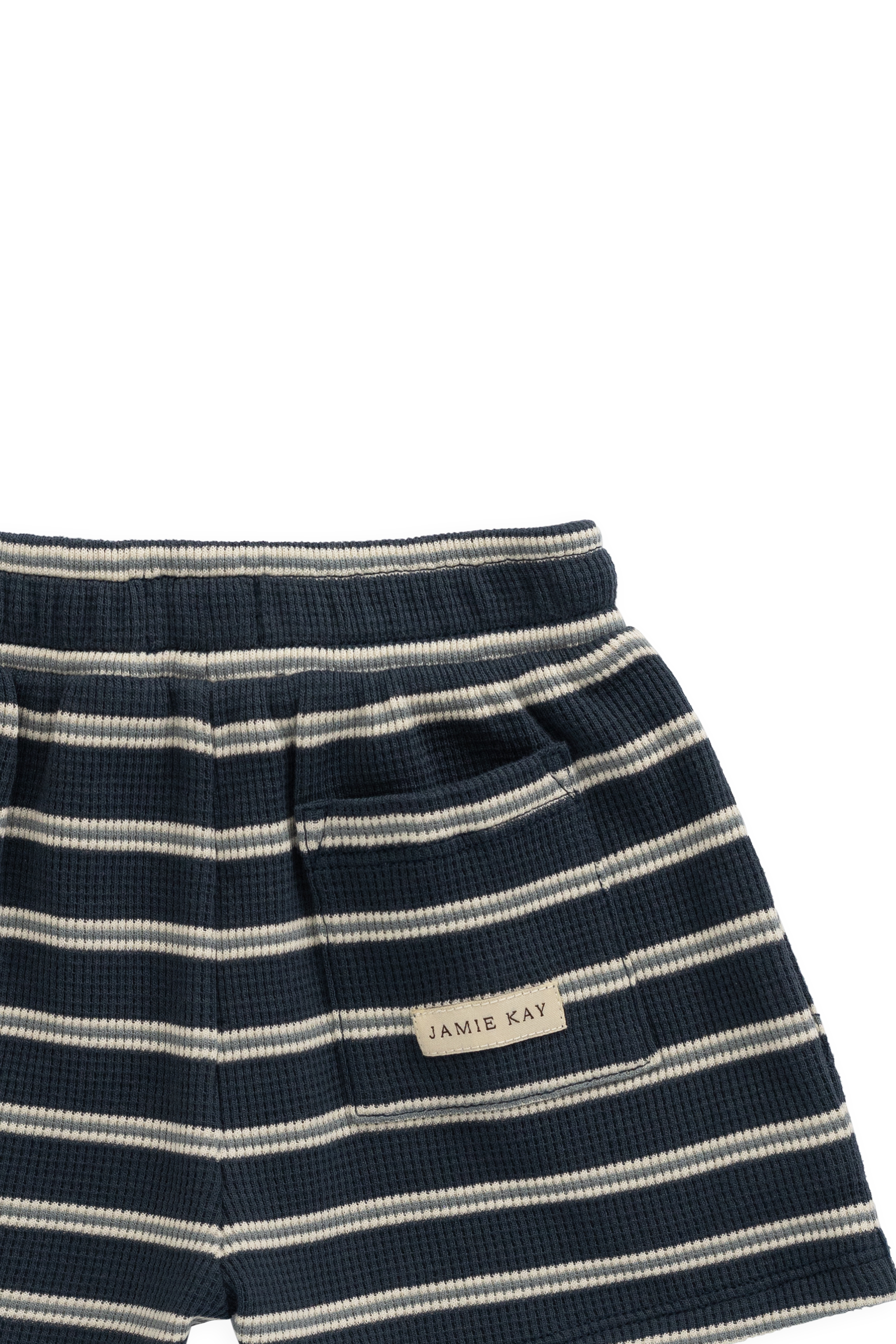 Organic Cotton Waffle Leith Short - Dreamer Stripe Captain