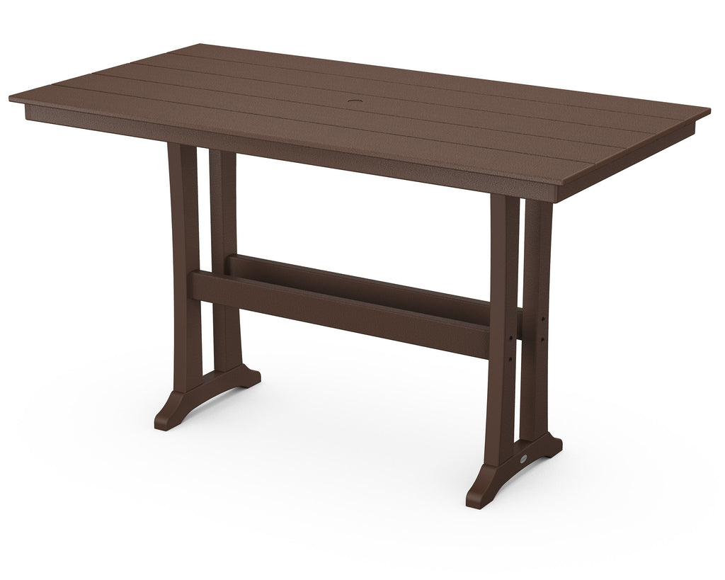 Farmhouse Trestle 37 x 72 Bar Table