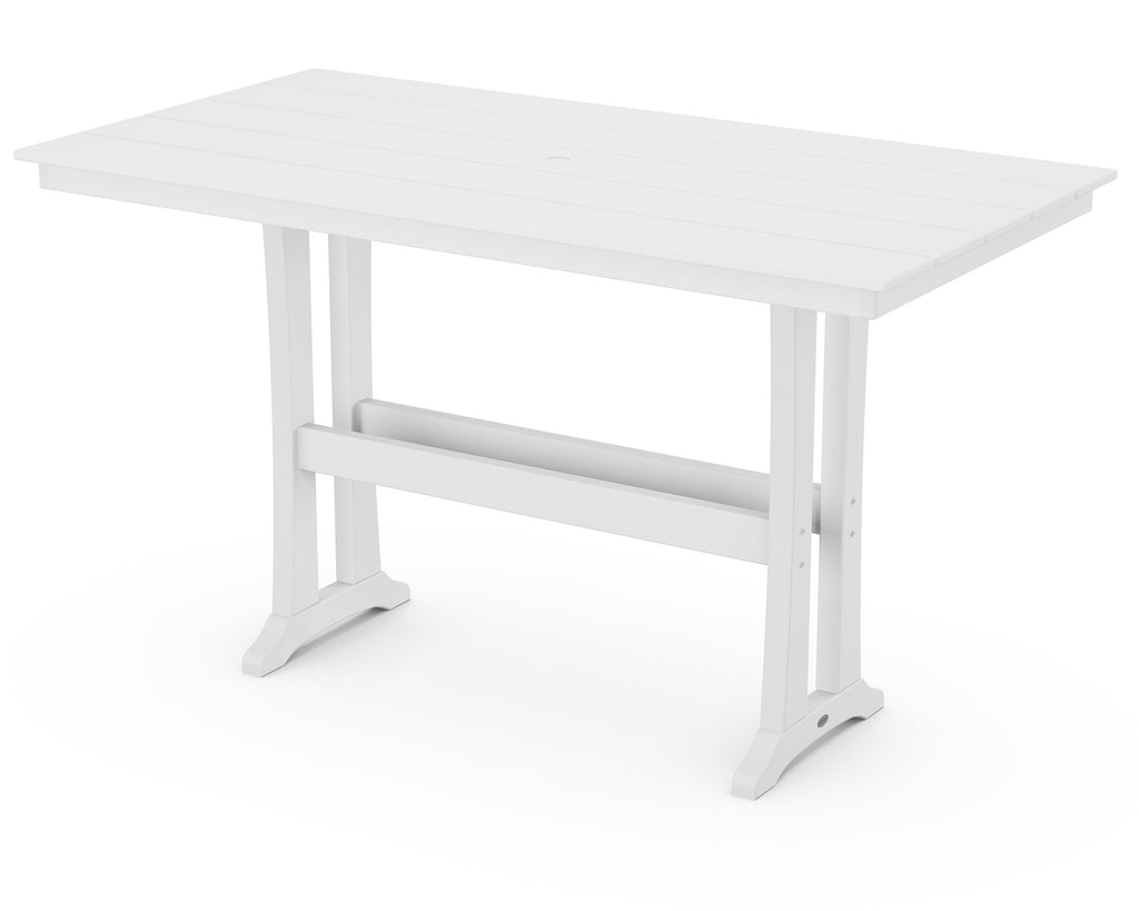 Farmhouse Trestle 37 x 72 Bar Table