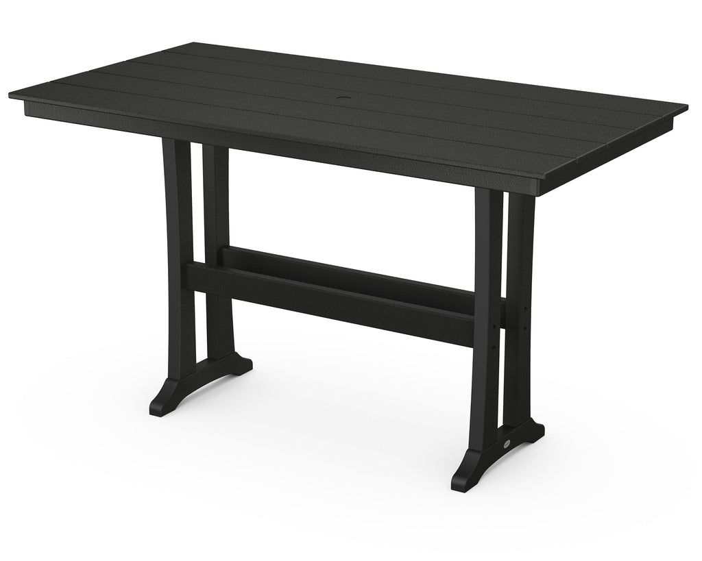 Farmhouse Trestle 37 x 72 Bar Table